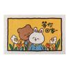 Urso de Desenho Animado Anel de Seda Tapete Espesso Absorvente para Chão Tapete Antiderrapante Tapete de Entrada Tapete para Porta Tapete de Entrada Tapete Lavável para Porta