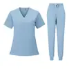 Fabricante de Origen Transfronterizo Ropa Quirúrgica de Secado Rápido, Ropa Elástica para Lavar a Mano para Hombres y Mujeres, Ropa de Cirugía para Doctor de Sala de Operaciones de Manga Larga y Corta