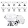 Manija de Perilla de Agujero Único de Diamante de Cristal al por Mayor del Fabricante Aleación de Aluminio Accesorios para Tapa de Olla Manija de Puerta de Vidrio Escandinava