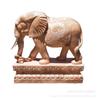 Figurillas de Elefante de Piedra Estilo Tailandés en Mármol Blanco con Acentos Dorados, un Par de Elefantes de Piedra para la Entrada del Hogar, Adornos Auspiciosos para las Entradas de Empresas