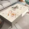 Tapete impermeável e à prova de óleo para mesa de centro, tapete lavável para mesa de sala de estar e jantar, tapete de mesa de vidro macio de luxo leve e de alta qualidade, tapete para mesa de centro para uso doméstico