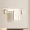 Toallero de Aluminio Espacial Perforado Estilo Crema Toallero de Baño Estante de Baño Colgador Juego de Cinco Piezas para Inodoro
