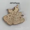 Decoração de Pingente Cor de Madeira Celebração de Natal Ponto Decoração de Madeira Retro Desenho Animado Lascas de Madeira Crianças Artesanal diy Materiais