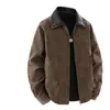 Jaqueta de Lapela 2026 Nova Primavera e Outono Casaco Retro Tendência Jaqueta Solta Versátil Jaqueta Casual Simples Masculina