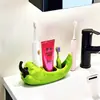 Al por mayor Creativo Cerámica de Chile Pimiento Soporte Eléctrico para Cepillo de Dientes y Pasta de Dientes, Estante de Almacenamiento para Lavabo, Soporte para Cepillo de Dientes de Baño