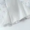 Vestido Longo de Chiffon com Estampa de Tinta Retro Romântico Estilo Francês com Amarração e Babados para Mulheres, Novo Vestido Curto Primavera 2026