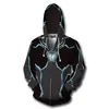 Sudadera con capucha deportiva con cremallera y estampado 3D de Tony Stark de Vengadores 4, Sudadera con capucha, Abrigo perimetral