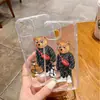 Funda de Teléfono Oso Caricatura Más Vendida Transfronteriza Adecuada para iPhone 17 Funda de Teléfono de Marca Moderna Apple 18Pro Cubierta Protectora Transparente