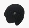 Gorra para hombres de mediana edad y ancianos para otoño e invierno, a prueba de viento, cálida, protege los oídos, para personas mayores, papás y abuelos, con forro polar añadido y lana tejida engrosada