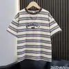 Ropa para niños conjunto de verano para niños 2026 nuevo estilo de verano para niños mayores, camiseta de manga corta para niños, diseño elegante a rayas finas