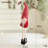 Enfeites de Natal de Feltro Vermelho Pássaro Papai Noel Decorações para Pendurar na Árvore de Natal Sino Atacado em Estoque