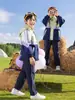 Ropa Escolar de Jardín de Infancia Uniforme Escolar de Primavera y Otoño para Estudiantes de Primaria Conjunto de Tres Piezas Ropa Deportiva Infantil para Niños y Niñas Ropa de Clase