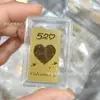 Adesivo de Telefone de Ouro Puro 999 para Riqueza Instantânea, com Adesivo Traseiro, Adesivo de Ouro 2mg, Presente Promocional para Lojas de Ouro em Transmissão ao Vivo