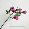 Luxo Leve High-End Toque de Mão Magnólia Flor Artificial Casa Sala de Estar Mesa de Jantar Chinesa Flores Artificiais Ornamentos Arranjo de Flores Arranjo de Flores