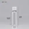 Botellas de Plástico Transparentes con Tapa abatible en stock 30 50 100ml Flexibles para Loción Cosmética Botellas Dispensadoras con Tapa de Mariposa