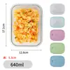 Lonchera para Microondas, Lonchera Ligera para Oficinistas, Lonchera de Vidrio de Grado Alimenticio, Lonchera Bento de Vidrio de Grado Alimenticio