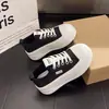 Zapatos Deportivos Blancos de Suela Gruesa para Aumentar la Altura, Ligeros, Estilo Nuevo 2026, Fáciles de Combinar, Zapatos Individuales Transpirables, Malla para Primavera Verano, Zapatos Casuales para Mujer