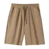 Pantalones Cortos Deportivos Huamian Verano Nuevos Casual Versátil Estilo Coreano Transpirables Adelgazantes Pantalones Casuales Color Sólido Pantalones Cortos de Cinco Puntos para Hombre