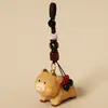 Pingente Chaveiro de Vaca de Madeira Feito à Mão, Decoração Fofa para Mochila, Ornamento Criativo, Presente de Aniversário