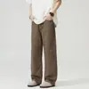 Calça Jeans Branca Slim Fit Reta, Calça Masculina Fina, Calça Longa Casual Wide Leg, Jeans Masculino Fino de Verão