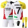 Camiseta Conmemorativa de Cristiano Ronaldo Manga Corta Ropa de Fútbol para Niños Ropa del Equipo de Ronaldo camiseta de fútbol