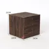Caja de Pastel de Té Pu'er Bandeja de Té Cajón Tipo Gabinete de Té Caja de Embalaje Universal Caja de Regalo Caja de Pastel de Té Blanco Caja de Embalaje de Almacenamiento de Madera Maciza