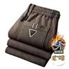 Pantalones casuales con forro polar, engrosados para otoño e invierno, pantalones largos para hombre, pierna recta, modernos, versátiles, ropa para hombre de talla grande, pantalones de chándal de pana