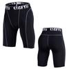 Novas calças esportivas transfronteiriças masculinas, calças justas elásticas de cinco pontos, calças de ginástica para treinamento, ioga, calças de corrida de secagem rápida