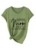 Mãe formando 2027 eu sou Amazon Wish site independente confortável simples elegante camiseta feminina gola V manga curta