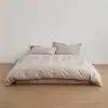 Estilo 2026 Algodão de Fibra Longa Peça Única 100% Algodão Percal Escovado Capa de Edredom Lençol de Cama Cor Sólida Algodão Puro Outono/Inverno Cama de 1,8m