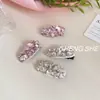 2025 Nuevo Pasador Rosa Cristalino Pequeño con Pinza Pinza para Flequillo de Mujer Moda y Práctico Pinza Lateral Pinza Lateral Tocado Accesorios para el Cabello