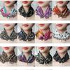 Cachecol Feminino Outono e Inverno Estilo Coreano Malha Gola Alta Cachecol Pescoço Manga Cachecol Cervical Primavera Fino All-match Pingente Cachecol