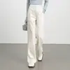 Pantalones de Pierna Ancha para Mujer de Primavera y Otoño, Pantalones Casuales de Lana Tencel, Venta de Liquidación