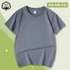 Camiseta de manga corta de algodón puro para niños y niñas de verano, camiseta básica de color sólido con cuello redondo, ropa para clase, ropa para actividades al por mayor