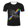 Amazon comercio exterior nueva pareja con camiseta de talla grande agujero negro impresión digital cuello redondo camiseta de hombre para mapa se puede configurar