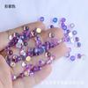 6mm anel de vidro redondo ab colorido flat-bottomed semicírculo cor patch hairpin cocar nail art acessórios caso do telefone móvel