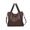 Bolso Retro de Gran Capacidad para Mujer 2026 Otoño Nueva Moda Bolso de Hombro de Color Contrastante Bolso Cruzado Tipo Cubo para Dama