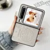 Adecuado para Huawei Purax Anillo de Dibujos Animados Cuero Creativo Huawei P50 Pocket 80% de descuento Pantalla Apilada Funda para Teléfono Móvil Dura