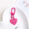 Color Caramelo DIY Metal Pintura Horneada Corazón Llavero Colorido Lindo Fresco Melocotón Corazón Colgante Accesorios Mayoreo