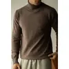 Suéter Básico de Punto de Lana Merino Lavable a Máquina para Hombre, Nuevo para Otoño 2026, Suéter Cálido de Capa Interior