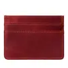 25 Nuevos Porta Tarjetas de Cuero Crazy Horse Mini Clip para Tarjetas Ultradelgado Estuche para Tarjetas Retro Europeo y Americano de Cuero Genuino Porta Tarjetas de Negocio para Hombres Transfronterizo