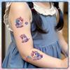 Pegatina de tatuaje con purpurina de unicornio de dibujos animados para niños, bonita, impermeable, de larga duración, con patrón pequeño.