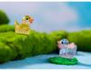 Micro paisaje lindo brillo fino pequeño pato amarillo muñeca colgante paisaje resina decoración accesorios Mini pequeños adornos