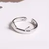 Anillo de pata de gato con apertura de plata, anillo de gato, lindo anillo de oreja de gato, anillo de Totoro, venta al por mayor