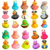 Pato de Vinil Misto Transfronteiriço Borrifando Água Mini Pato Banho e Brincando na Água Brinquedo Loja de Chá de Leite Pequeno Presente Educacional Bolha