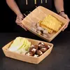 Vajilla para olla caliente de melamina, plato para brochetas con imitación de veta de madera, plato de exhibición para buffet de verduras, olla caliente pequeña giratoria, uso comercial en restaurantes