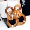 Moda Estilo Coreano Pendientes Largos Exagerados Club Nocturno Sexy Personalidad Pendientes de Aro Metálicos Nuevo Modelo