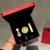 Conjunto de Ornamentos Três Tesouros Auspiciosos: Tigela Dourada Estilo Chinês, Hashis e Colher, Presente de Casamento Lua Cheia, Presente para Evento Promocional, Presente para Evento de Inauguração de Seguradora, Atacado