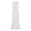 Vestido ajustado sin mangas de cuello redondo plano Skims Estilo Chica Picante Europea y Americana Vestido Base para Cadera Adelgazante Vestido Largo