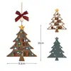 Venta Caliente de Amazon Decoraciones de Madera para Árbol de Navidad Adornos Colgantes Patrones Creativos Planos 2D Adornos para Árbol de Navidad Suministro Exclusivo Transfronterizo